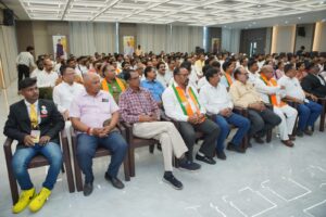 Viksit Bharat Sankalp Sabha and Seva Jyoti Yatra organised under Seva Sankalp Abhiyan at BJP Mira-Bhayandar District Office.