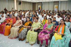Viksit Bharat Sankalp Sabha and Seva Jyoti Yatra organised under Seva Sankalp Abhiyan at BJP Mira-Bhayandar District Office.