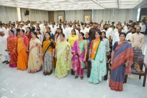 Viksit Bharat Sankalp Sabha and Seva Jyoti Yatra organised under Seva Sankalp Abhiyan at BJP Mira-Bhayandar District Office.