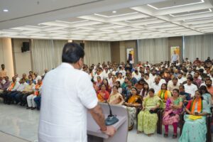 Viksit Bharat Sankalp Sabha and Seva Jyoti Yatra organised under Seva Sankalp Abhiyan at BJP Mira-Bhayandar District Office.