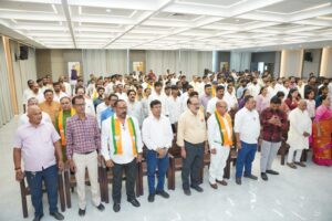 Viksit Bharat Sankalp Sabha and Seva Jyoti Yatra organised under Seva Sankalp Abhiyan at BJP Mira-Bhayandar District Office.